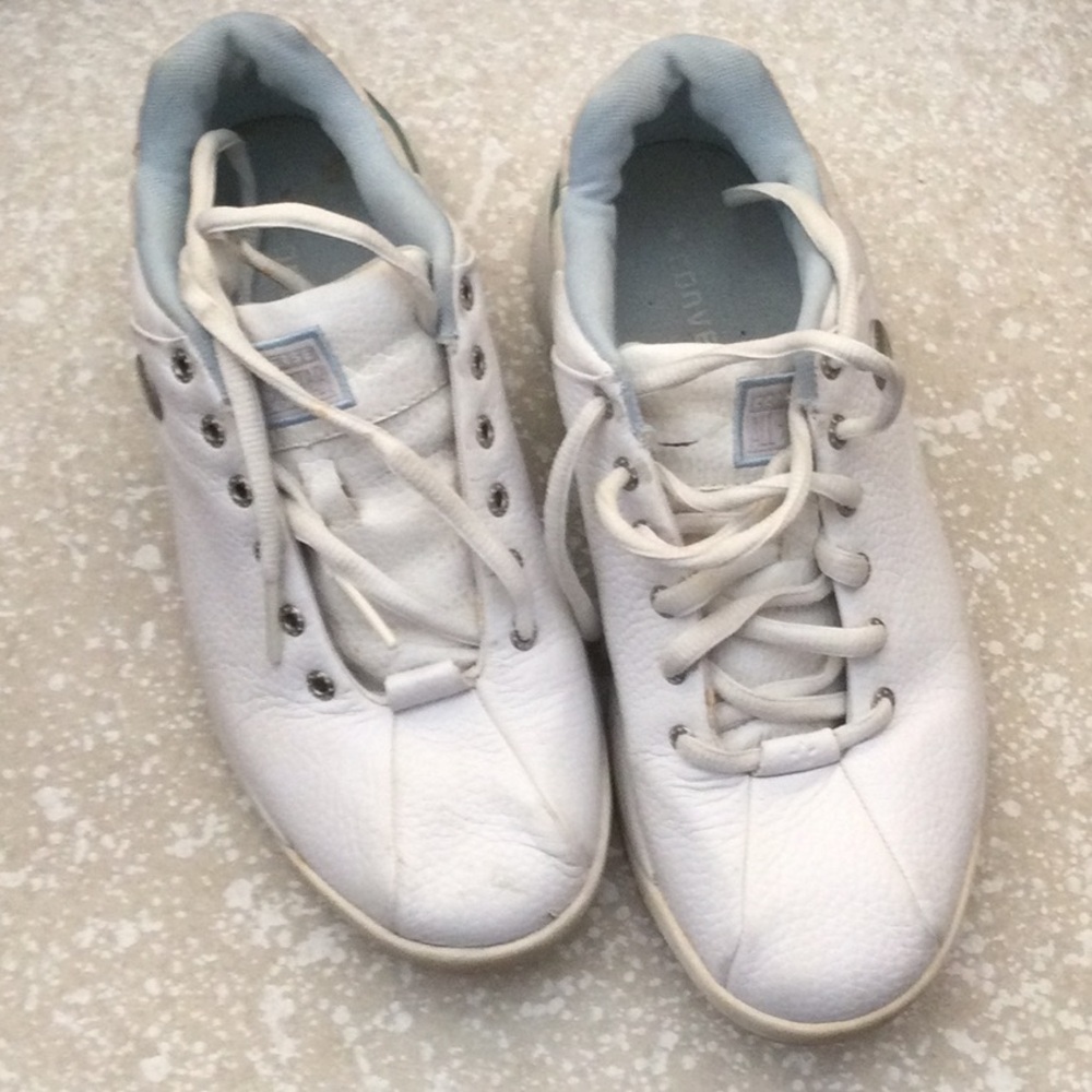 Converse Women’s White Leather Sneakers